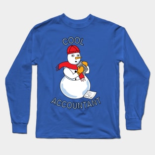 Cool Accountant Snowman Long Sleeve T-Shirt